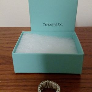 Tiffany silver mesh ring size 8 brand new